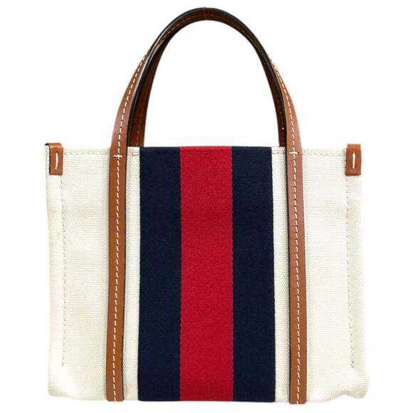 Pre-owned Gucci Interlocking G Mini Tote Bag Shoulder Canvas 727735 White Wom... - Picture 3 of 16